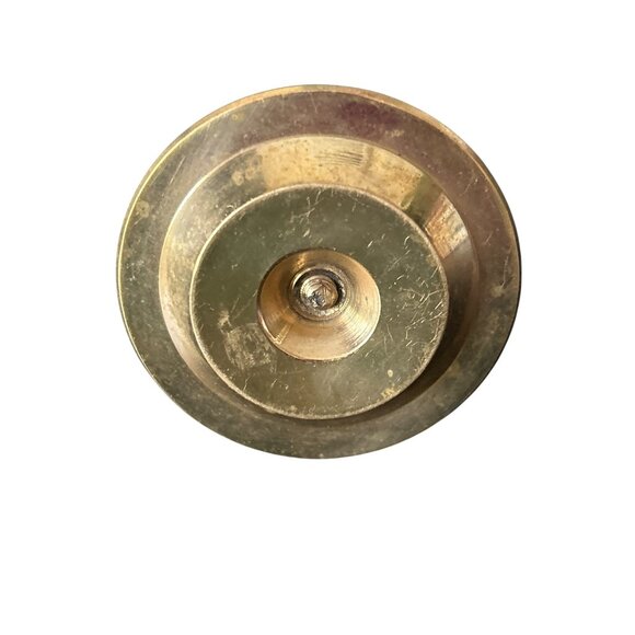 Vintage Brass Candlestick Holder Rope Detailing Aged Patina World Market Boho - Picture 4 of 7